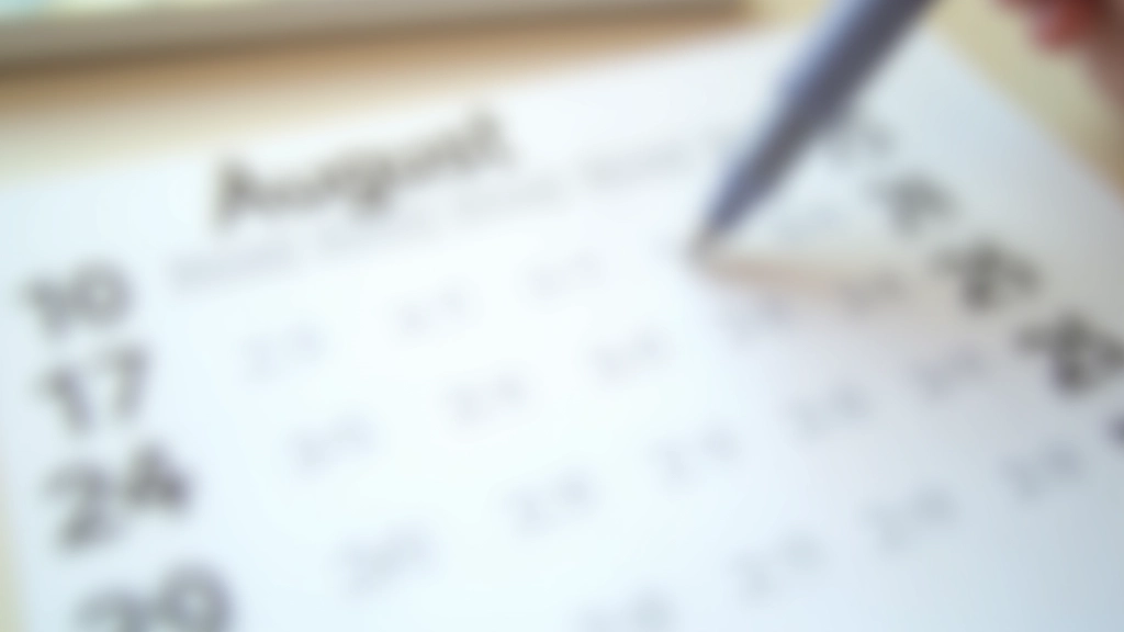 Calendrier avec les dates importantes marquées pour les versements de l'allocation de rentrée scolaire