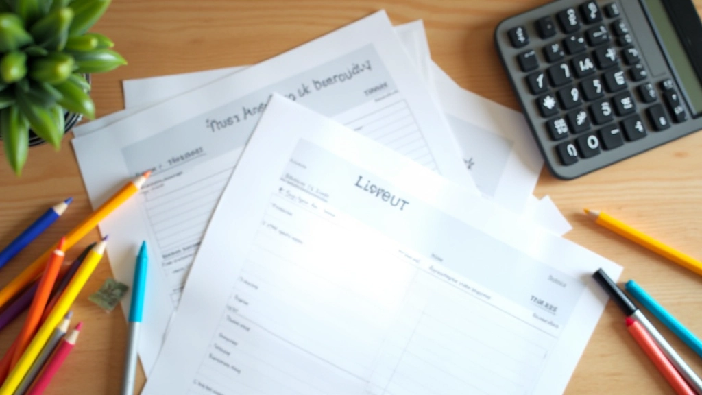 Documents de planification budgétaire et calculatrice pour organiser les dépenses de rentrée